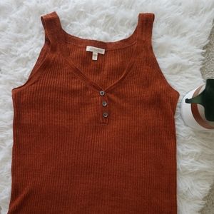 EILEEN FISHER Cayenne Red Linen tank top M